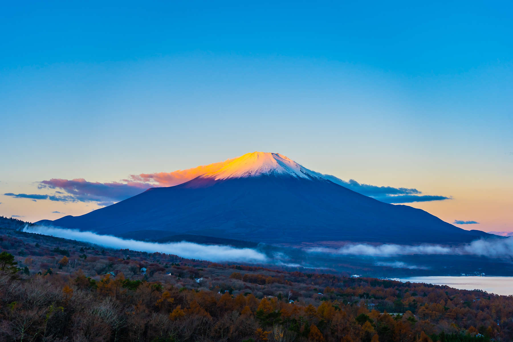 Vista del monte Fuji, Japón